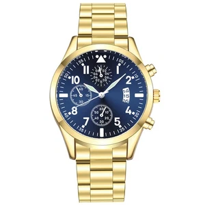 Classic Men's Fashion Luminous Calendar Quartz Watch Stainless Steel Band Watch - Picture 1 of 15