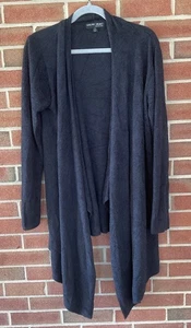 BAREFOOT DREAMS L/XL Calypso Bamboo Chic Lite Drape Wrap Cardigan 436 Black - Picture 1 of 8