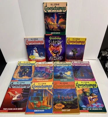R.L. Stine Mixed Lot Of 11 Paperback Goosebumps + New Hardback “Slappy Beware” - Image 1 of 4