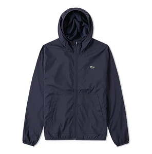 2017 EUC Lacoste Lightweight Wind Breaker Jacket Hooded Men Size L Packable Navy - Picture 1 of 1
