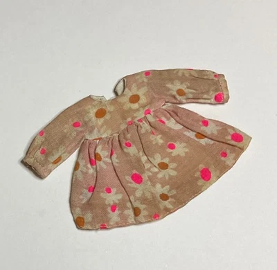 Vestido de fiesta vintage Barbie Tutti 1968 #3617 cumpleaños bellezas rosa floral solamente Foto 1 de 4