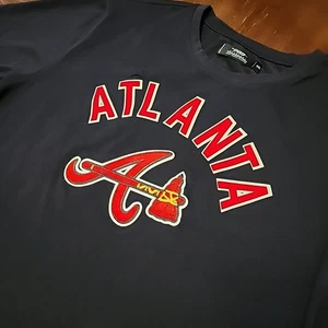 Men PRO STANDARD Atlanta Braves 3D Logo Pro Team Shirt Mens 3XL Embroidered - Picture 1 of 5