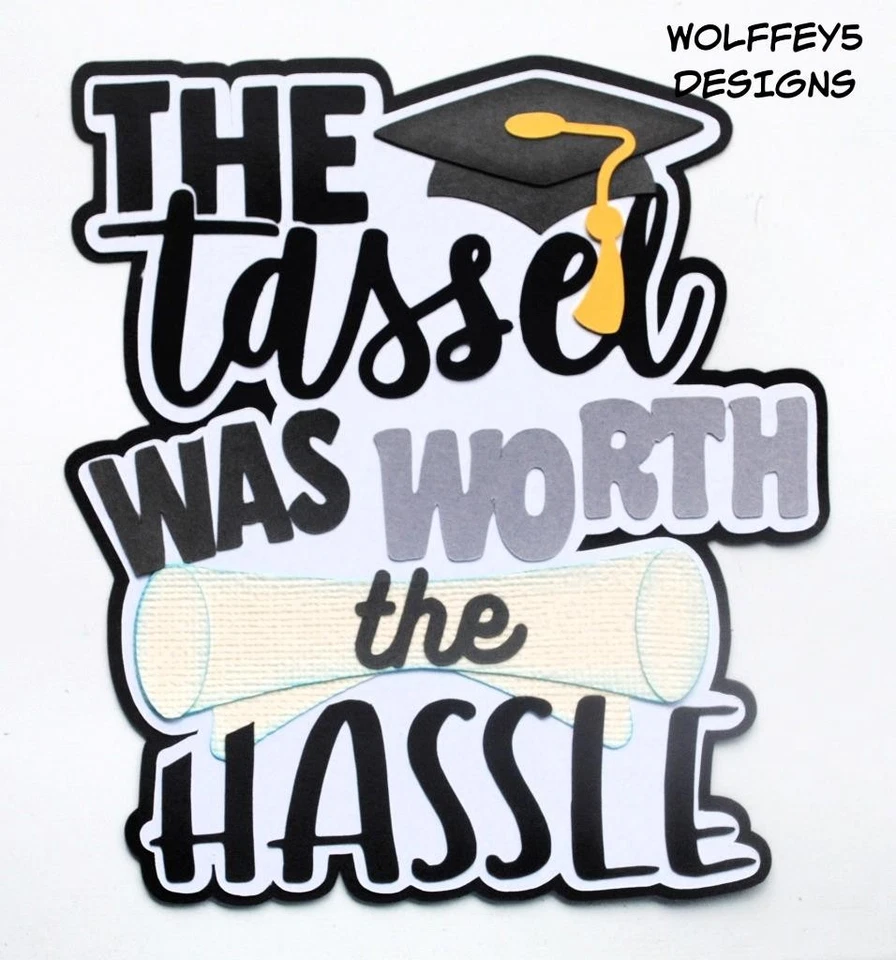 TÍTULO DE ESCUELA INFANTIL GRADUADO ARTESANAL álbum de recortes piezas de papel prehecho PIEZA TROQUELADA Foto 1 de 1