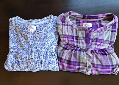 COLECCIÓN ARIA Lote De 2 Camisones Mujer Med Púrpura Cuadros Azul Floral Foto 1 de 4