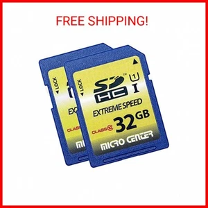 Carte mémoire flash 32 Go classe 10 SDHC carte SD par Micro Center (2 paquets) - Photo 1 sur 2