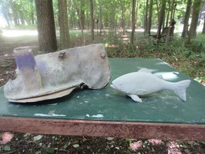 9" Concrete Fish Bass? Statue Latex Mold w/Fiberglass Backing Cement - Picture 1 of 7