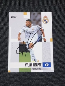 2024 Topps Real Madrid Team Set 11 Kylian Mbappe Hand Signed Autograph Card - Picture 1 of 4