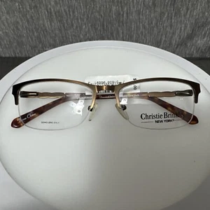 Christie Brinkley Brille Brillengestell C312 Damen Braun Rechteckig Halbrand 52-16 135 - Bild 1 von 11