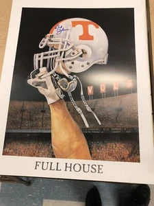 Poster litografia BOB JOHNSON firmato autografato Tennessee Volunteers - Foto 1 di 2