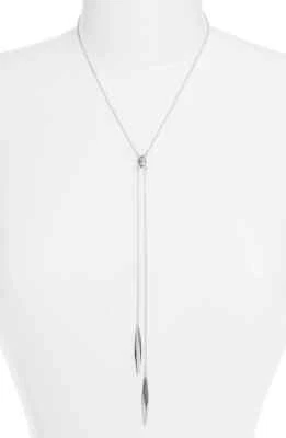 Collar Lauren Ralph Lauren Moderno Lujo Tono Plateado/Cristal 18" W1123 Foto 1 de 3