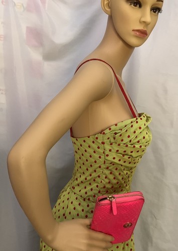 Abito da serbatoio autentico MOSCHINO CHEAP & CHIC taglia 6 ricamato retrò