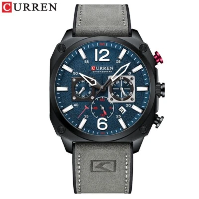 Reloj pulsera cronógrafo cuarzo multifunción de lujo para hombre CURREN Foto 1 de 4