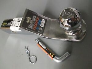 Buyers Trailer Hitch Down Chrome Ball Mount Kit 2 inchball 2 in drop BY3306