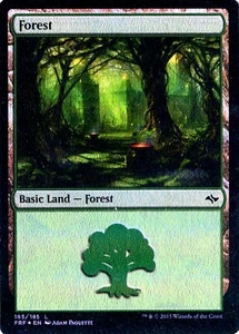 MTG - Fate Reforged - Forest #185 - Foil - Various conditions - Picture 1 of 1