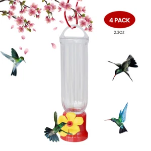 Hummingbird Feeder Flower Nectar Nature Red Plastic New 2.3 Ounce Oz Feeders - Picture 1 of 12