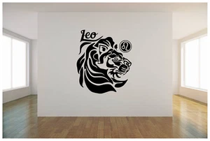 Zodiac Sign LEO Large Wall Art Vinyl Decal Choice of Color 22x25" - Picture 1 of 3