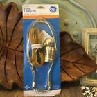 GE 3-Way Lamp Kit, 8-Foot Clear Cord 50960 New In Package With Harp