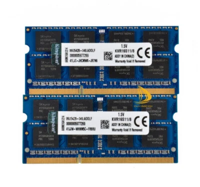 Kingston 2x 8 GB DDR3 1600MHz 2RX8 PC3-12800S 204pin SODIMM Laptop-Speicher，RAM. - Bild 1 von 4