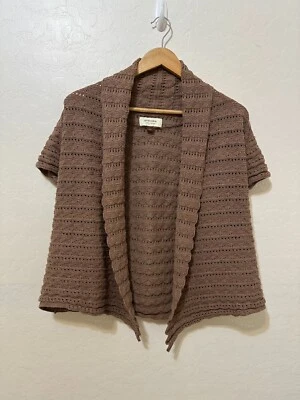 Женский укороченный вязаный крючком кардиган Sonoma размер L богемный крестьянский вестерн ковбойский опрятный - Изображение 1 из 4