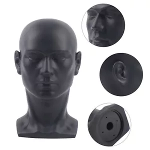 Männlich Modellkopf Perückenkopf Schaufensterpuppe Kopf Mannequin Kopf Schwarz - Bild 1 von 10