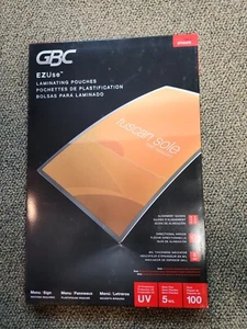100/pack GBC 3740474 (17 1/4” x 11 1/4”) 5 Mil Thermal Laminating Pouches - Picture 1 of 6
