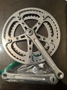Vintage Sugino Super Maxy RoadBike 170mm CRANKS 52t42T Chainrings BMXTourBicycle - Picture 1 of 24