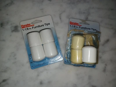 Popular Mechanics 1-1/8 pulgadas puntas de muebles blancas nuevas 2 paquetes de 4 Foto 1 de 4