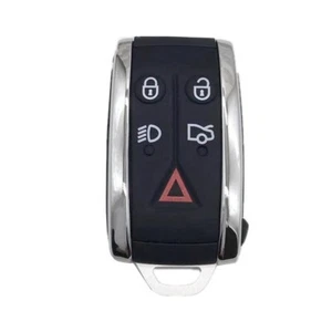 For Jaguar XF XK XK8 XKR 5 Button Chrome Remote Smart Key Fob Case - Picture 1 of 6