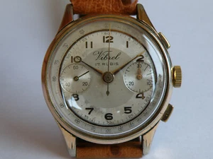 VIBREL-CHRONO-SÄULENRAD-VALJOUX 22-BITONALES ZIFFERBLATT-MECHANISCH BEARBEITET - Bild 1 von 12