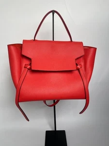 CELINE Gürteltasche Handtasche rot Leder gold Beschläge abnehmbarer Riemen - Bild 1 von 16