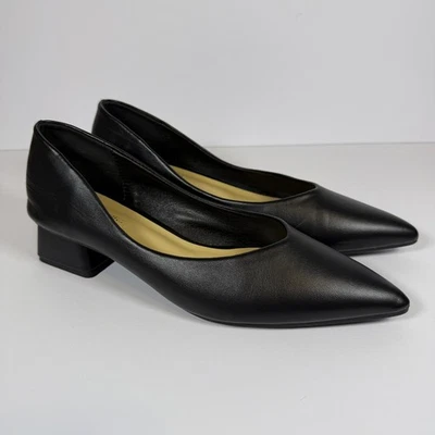 Zapatos de tacón puntiagudo para mujer C Paravano 9 cuero negro Foto 1 de 4