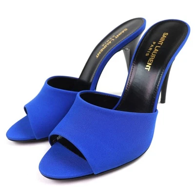 SAINT LAURENT PARIS Mule LA 16 Sandalias Abiertas Azul ー Mujer 37 699767 Foto 1 de 4