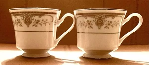 2 tazas de café/té de cerámica fina china vintage años 70 diseño floral - Imagen 1 de 6