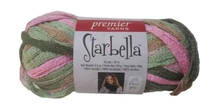 Premier Yarns Starbella Spring Bouquet Ribbon Yarn 33 Yds 100% Acrylic 100g - Picture 1 of 4