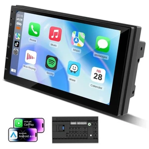 7" Double Din Car Stereo w/Wireless CarPlay & Android Auto - Android 13 Touch... - Picture 1 of 8
