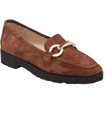 Nuevos Mocasines Amalfi Rangoni Walk On Air Bit Marrón Gamuza Talla 4.5 EE. UU. Preppy Old Mone Foto 1 de 4