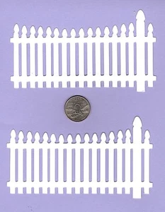 Picket fence, 4 pc. 3 in x 5.25 in - white or you choose color - Picture 1 of 1