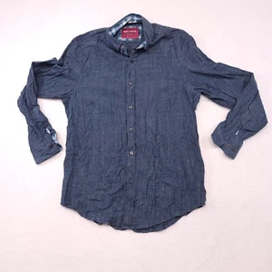 Report Collection Flannel Long Sleeve Button Up Shirt Mens Size Medium M Blue - Picture 1 of 9