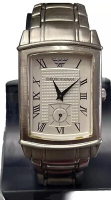 Reloj Hombre Emporio Armani AR-0243 Números Romanos Vintage Acero Inoxidable Foto 1 de 4
