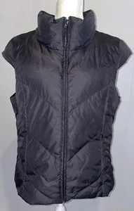 Puffer Vest halogen Large Black Down Filled Full Zip Sleeveless - Picture 1 of 8