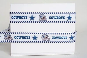 DALLAS COWBOYS 7/8" GROSGRAIN RIBBON 1,3,5,10 YARDS FOOTBALL SHIP FROM USA - Picture 1 of 1