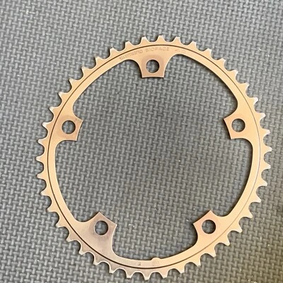 Vintage SHIMANO 42t x 130mm BCD Biopace Inner ROAD Chainring Bronze JAPAN!! - Image 1 of 4