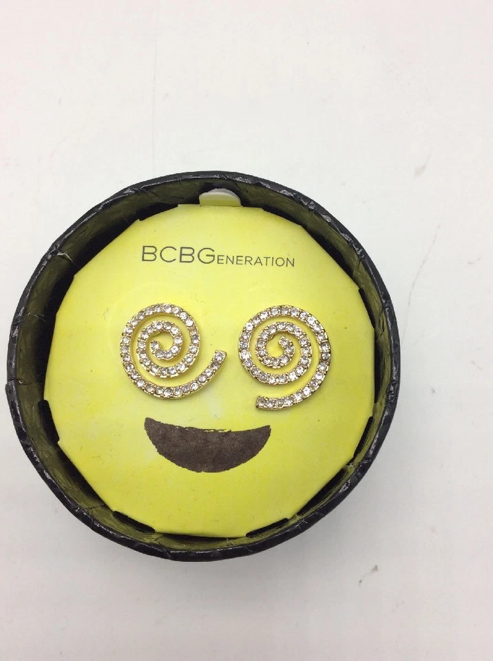 $28 BCBGeneration 金色水晶铺面耳钉 BG6 — 第 1/4 张图片