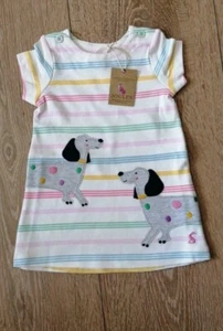 Tom Joule / Joules Kleid Kaye Mädchen kurzarm Hund Gr. 74 cm (6-9 Monate) *NEU* - Bild 1 von 6