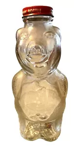 Clear Glass Syrup Bottle PIGGY COIN BANK $ Slot in Lid 1960's Vtg 7 "T GUC - Picture 1 of 7