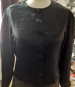 Etam. Black satin blouse. size 14 - Picture 1 of 4