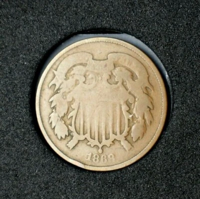 1868 2 Cent Piece~Large Motto~AG~About Good~ - Image 1 of 4