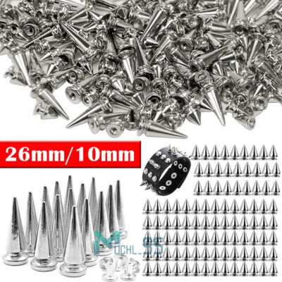 лот панк конус металлический шипы заклепки запонки винт назад для одежды куртка кожи - Изображение 1 из 4