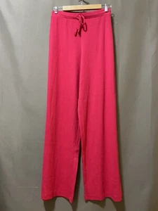 NWOT ZARA Women Elastic Waist High-Rise Flowy Wide Leg Ribbed Pants SZ M Magenta - Picture 1 of 9