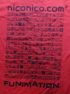 Camiseta OFICIAL Niconico Funimation New York Comic Con Exclusiva Gráfica Talla Grande - Imagen 1 de 3
